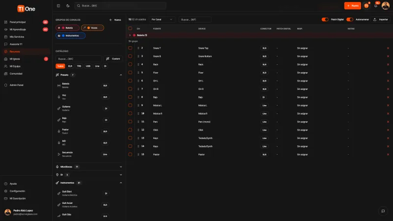 Creador de input list